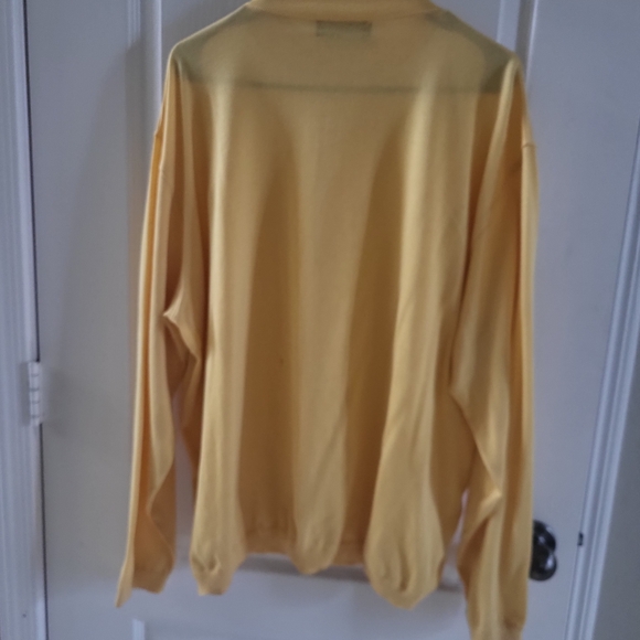 St. Croix Men's Crewneck Sweater in Soft Yellow - Picture 3 of 7
